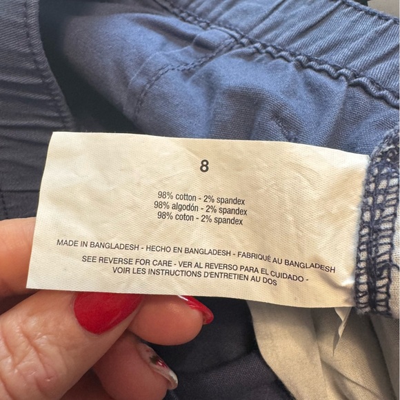 NWT G.H. Bass & Co. Women’s Ankle Chino Blue Size 8 Pants - Picture 8 of 8